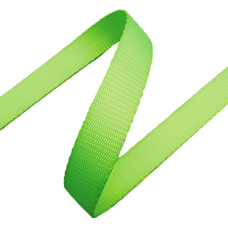 Green polyester webbing